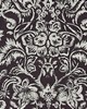 Scalamandre MANSFIELD DAMASK PRINT GRAPHITE & SILVER