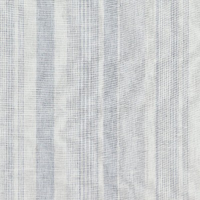 Scalamandre Montauk Stripe Sheer Chambray ATMOSPHERE SHEERS SC 000327046 Blue Drapery LINEN;40%  Blend Extra Wide Sheer  Fabric