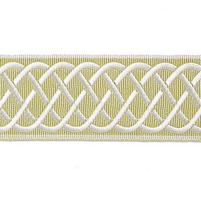 Scalamandre Trim Helix Embroidered Tape Lettuce HAMPTONS TRIMMINGS SC 0003T3284 77% VISCOSE;23% RAYON  Trim Border Wide  Trim Tape 