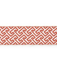 Labyrinth Embroidered Tape Coral by   
