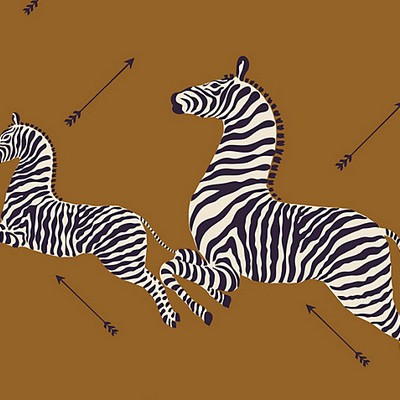 Scalamandre Wallcoverings Zebras Safari Brown SC 0003WP81388M Brown 100% PAPER Animals 