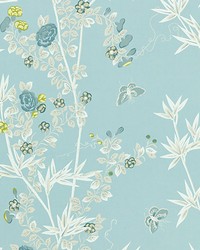 Jardin De Chine Ciel by  Scalamandre Wallcoverings 