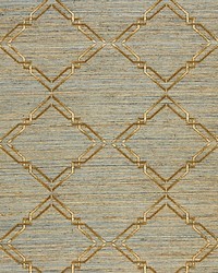 Monroe Embroidered Grasscloth Bronze by   