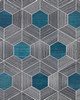 Scalamandre Wallcoverings HIVE - WOOD ASH & AQUA