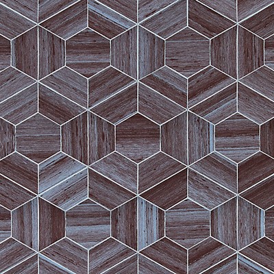 Scalamandre Wallcoverings Hive  Slub Twilight SC 0003WP88470  Modern Geometric Designs Tiles and Tiled Wallcoverings 