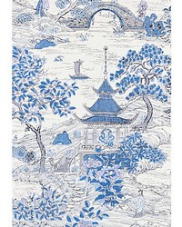Satomi  Wallcovering Evening Blue by  Novel 