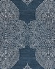 Scalamandre Wallcoverings TAJ EMBROIDERED SISAL INDIGO