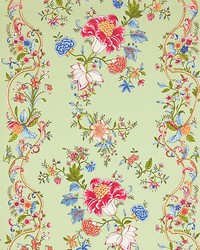 Camellia Trellis Wallcovering Seafoam Posey by  Scalamandre Wallcoverings 