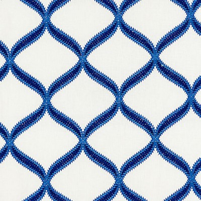 Scalamandre Rondure Embroidery Cobalt SPRING 2016 SC 000427074 Blue Multipurpose VISCOSE;46%  Blend