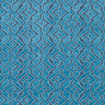 Scalamandre Echo Velvet Peacock FALL 2016 SC 000427085 Blue Upholstery COTTON|25%  Blend Patterned Velvet  Fabric