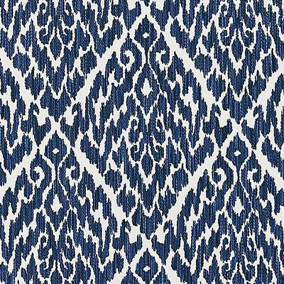 Scalamandre Lhasa Ikat Weave Indigo SC 000427169 Blue Upholstery VISCOSE;23%  Blend Ikat Fabric