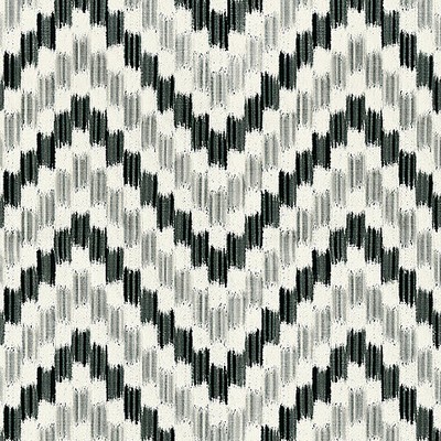 Scalamandre Ankara Velvet Smoke SC 000427170 Grey Upholstery RAYON;31%  Blend Zig Zag  Patterned Velvet  Fabric