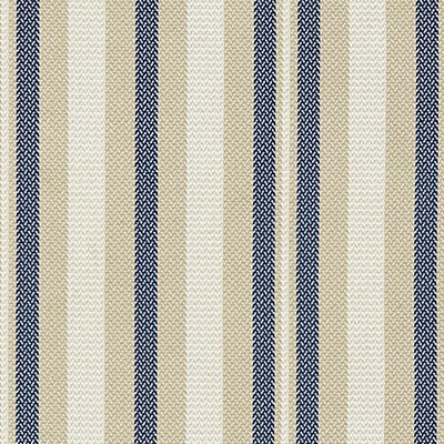 Scalamandre Santorini Stripe Indigo ISOLA INDOOR/OUTDOOR COLLECTION SC 000427188 Blue POLYOLEFIN POLYOLEFIN Stripes and Plaids Outdoor  Fabric