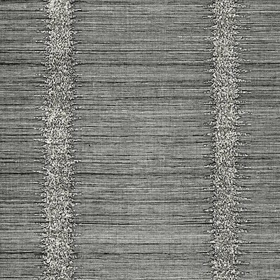 Scalamandre Wallcoverings Veronica Beaded Grasscloth Carbon SC 0004WP88386 Silver 30% GRASSCLOTH|30% PAPER|40% GLASS BEADS Grasscloth Striped 