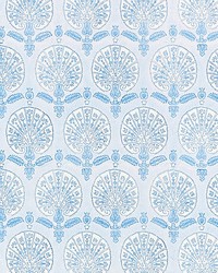 Karanfil Block Print Wallpaper Sky by  Scalamandre Wallcoverings 