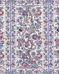 Metropolitan Palampore Mural Red Multi by  Scalamandre Wallcoverings 