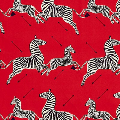 Scalamandre Zebras Petite Masai Red ZEBRAS SC 000516641 Red Multipurpose COTTON COTTON