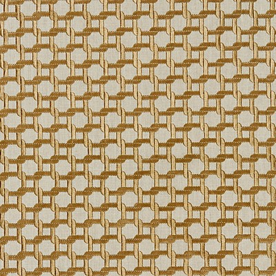 Scalamandre Link Embroidery Bronze MODERN LUXURY SC 000527140 Gold Multipurpose POLYESTER;33%  Blend Lattice and Fretwork  Fabric