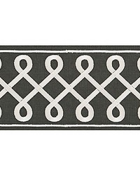 Soutache Embroidered Tape Charcoal by   