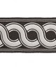 Scalamandre Trim GUILLOCHE EMBROIDERED TAPE CHARCOAL