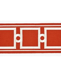 Square Link Embroidered Tape Carnelian by  Scalamandre Trim 