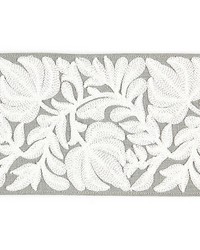 Coventry Embroidered Tape French Grey by  Brewster Wallcovering 