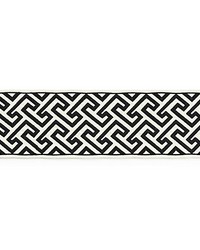 Labyrinth Embroidered Tape Noir by   