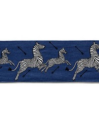 Zebras Embroidered Tape Denim by   