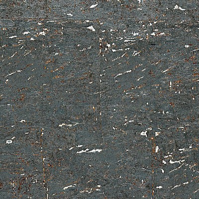 Scalamandre Wallcoverings Metal Cork Bluestone SC 0005WP88336 Grey  Cork and Mica Wallpaper 