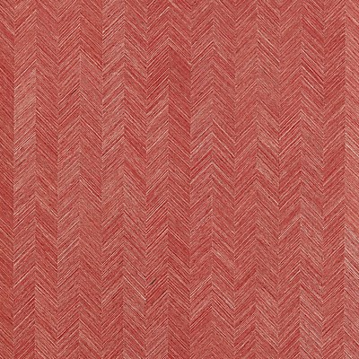 Scalamandre Wallcoverings Glissando Crimson SC 0005WP88473 Red  Wood Wallpaper Chevron Zig Zag and Herringbone 