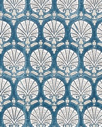 Karanfil Block Print Wallpaper Indigo by  Scalamandre Wallcoverings 
