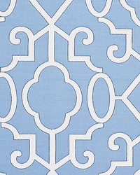 Ming Fretwork Delft by  Scalamandre 