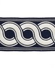 Scalamandre Trim GUILLOCHE EMBROIDERED TAPE INDIGO