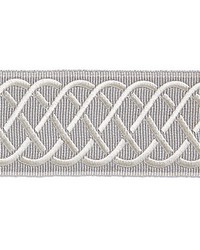 Helix Embroidered Tape Silver Grey by   
