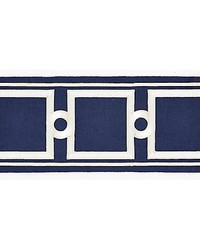 Square Link Embroidered Tape Indigo by  Scalamandre Trim 