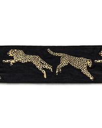 Leaping Cheetah Embrdry Tape Black Magic by  Silver State 