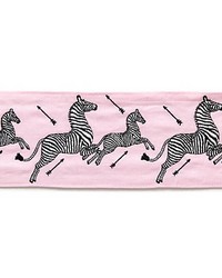 Zebras Embroidered Tape Peony by   