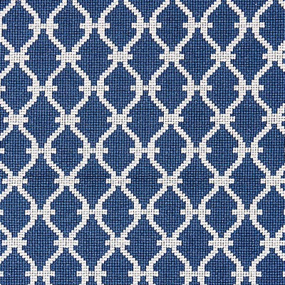 Scalamandre Trellis Weave Denim SPRING 2015 SC 000727009 Blue Upholstery COTTON;20%  Blend