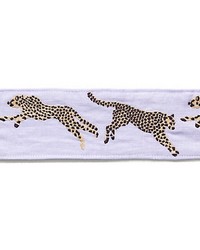 Leaping Cheetah Embrdry Tape Lilac by   