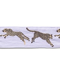 Leaping Cheetah Embrdry Tape Lilac by  Silver State 