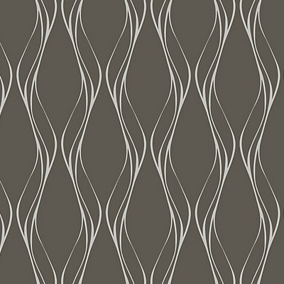 Scalamandre Wallcoverings Muse Slate Daisy Bennett Anthology Resource SC 1410MUSE Grey  Contemporary Striped 