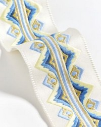Flamme Embroidered Tape Blue And Yellow by   