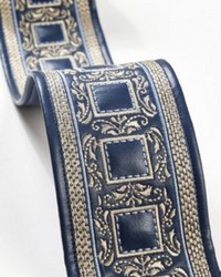 Archduke Embroidered Tape Navy by   