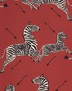 Scalamandre Wallcoverings ZEBRAS | WALLPAPER | TRIMMED MASAI RED