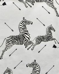Zebras Wallpaper Trimmed Silver by  Scalamandre Wallcoverings 
