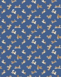 Fete De Chien Royal Blue And Caramel by   