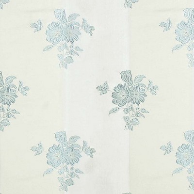 Old World Weavers Madame Valadon Pastel Blue WE 0002F105 Blue SILK SILK Traditional Floral  Floral Silk  Fabric