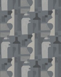 Forma  Metalized Slate by  Scalamandre Wallcoverings 