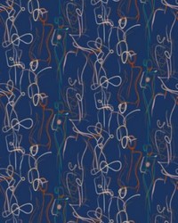 Heleine  Metalized Marine Multi by  Scalamandre Wallcoverings 