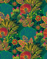 Lithops Electric Forest by  Scalamandre Wallcoverings 